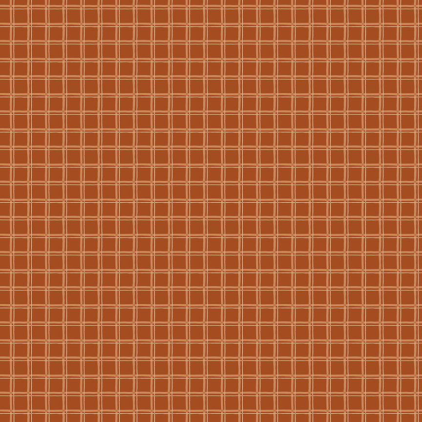 Fabric Riley Blake Rust Plaid Worth Repeating by the Quarter Yard C18265-RUST