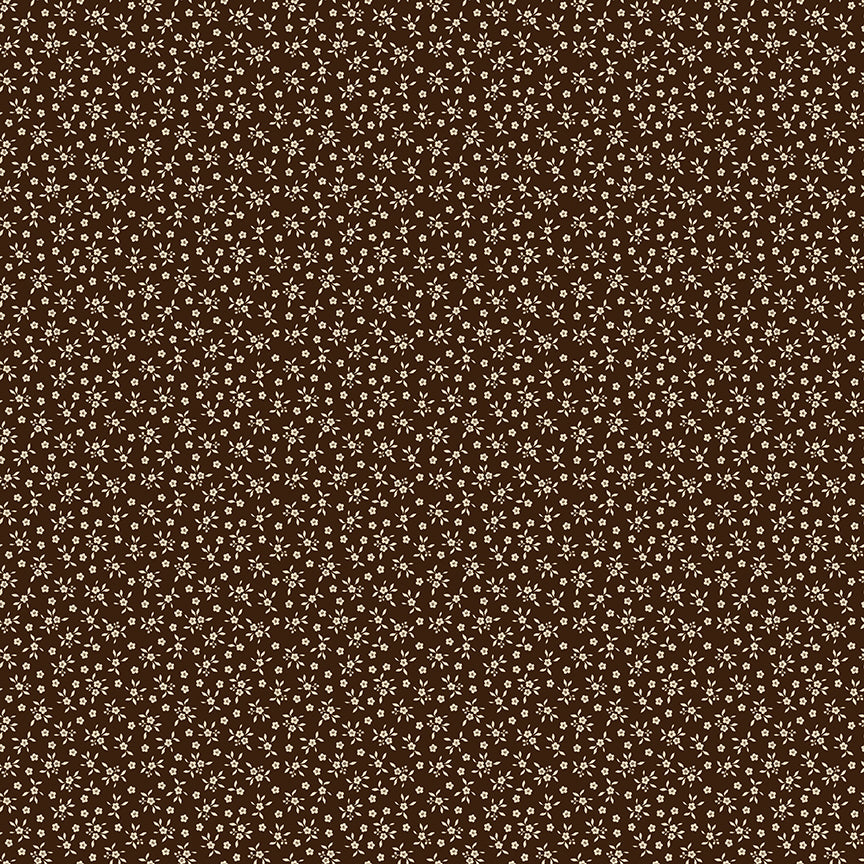 Fabric Riley Blake Coffee Ditsy Worth Repeating by the Quarter Yard C18266-COFFEE