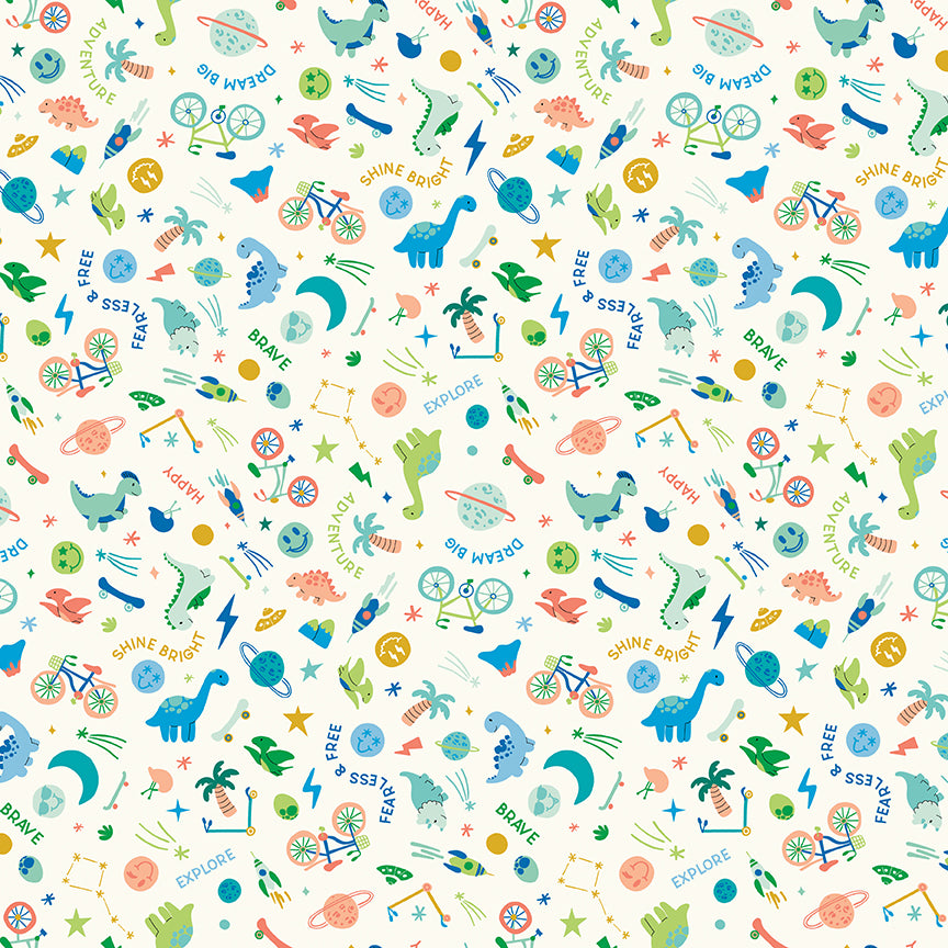 Fabric Riley Blake Cloud Wild and Free Brave Your Way by the Quarter Yard C18311-CLOUD