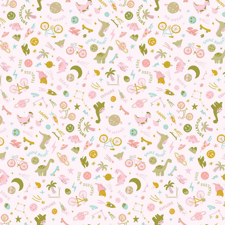 Fabric Riley Blake Petal Wild and Free Brave Your Way by the Quarter Yard C18311-PETAL