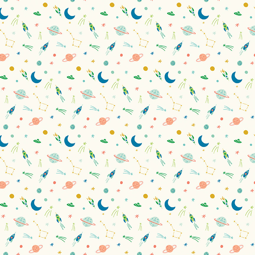Fabric Riley Blake Cloud To the Moon Brave Your Way by the Quarter Yard C18313-CLOUD