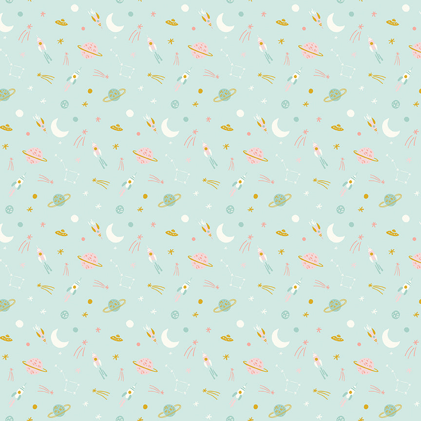 Fabric Riley Blake Songbird To the Moon Brave Your Way by the Quarter Yard C18313-SONGBIRD