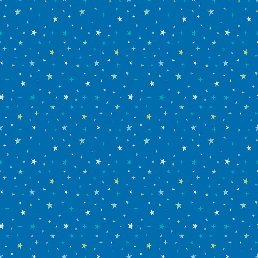Fabric Riley Blake Cobalt Beyond the Stars Brave Your Way by the Quarter Yard C18314-COBALT