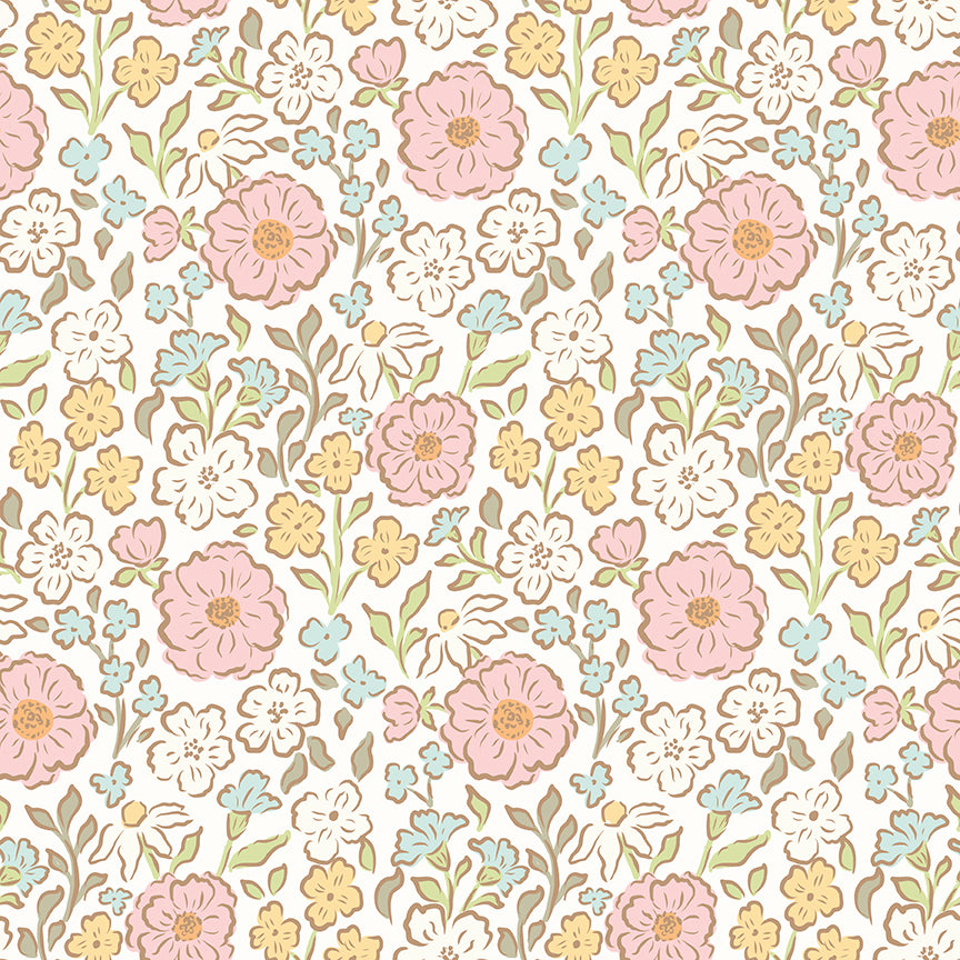 Fabric Riley Blake Cloud Main Little Posies by the Quarter Yard C18320-CLOUD