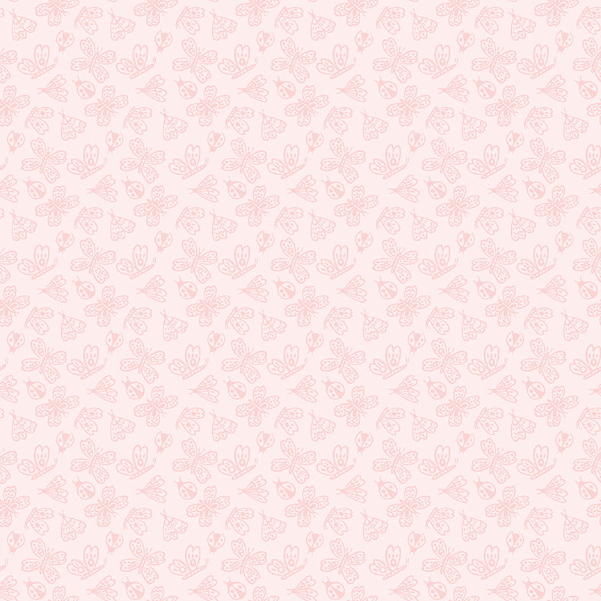 Fabric Riley Blake Pink Butterflies Little Posies by the Quarter Yard C18323-PINK