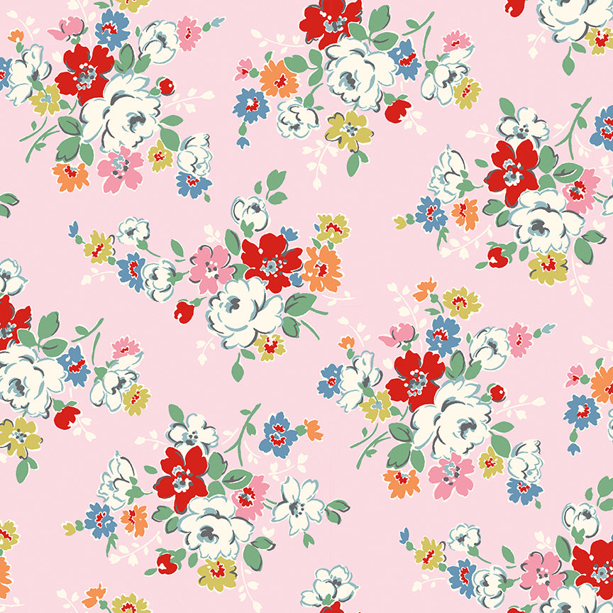 Fabric Riley Blake Pink Clifton Rose Cath Kidston Signature Collection by the Quarter Yard C18370-PINK