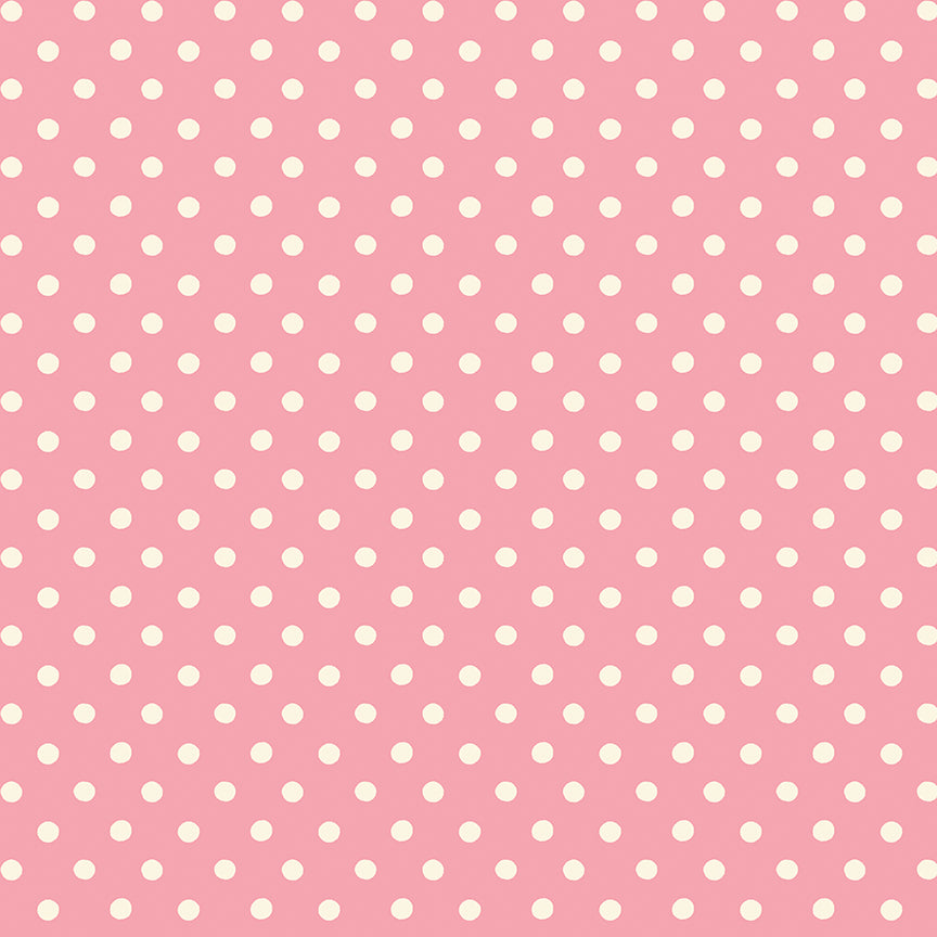 Fabric Riley Blake Pink Button Spot Cath Kidston Signature Collection by the Quarter Yard C18374-PINK