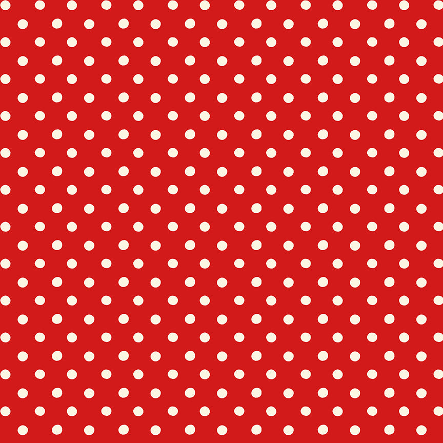 Fabric Riley Blake Red Button Spot Cath Kidston Signature Collection by the Quarter Yard C18374-RED