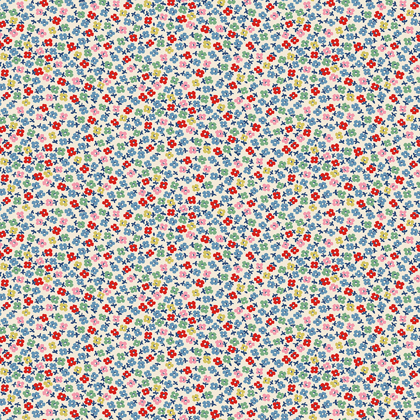 Fabric Riley Blake Cream Teeny One Cath Kidston Signature Collection by the Quarter Yard C18376-CREAM