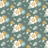 Fabric Riley Blake Teal Main Bees and Blossoms by the Quarter Yard C18430-TEAL