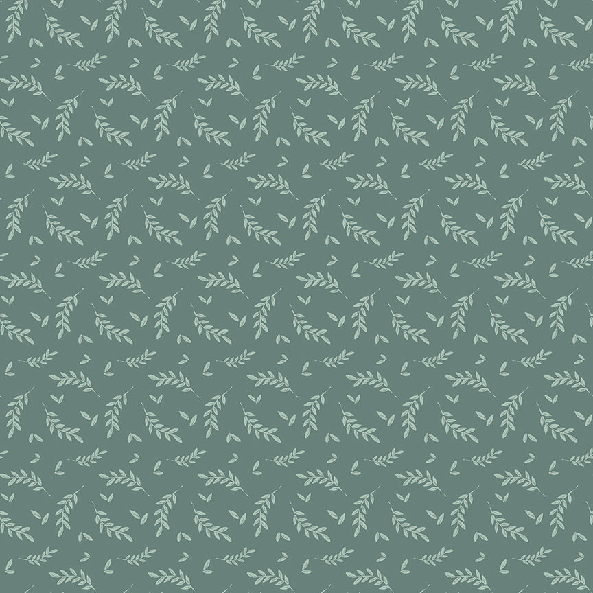 Fabric Riley Blake Teal Foliage Bees and Blossoms by the Quarter Yard C18432-TEAL