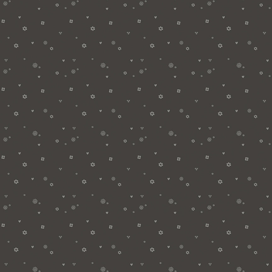 Fabric Riley Blake Charcoal Confetti Bees and Blossoms by the Quarter Yard C18435-CHARCOAL