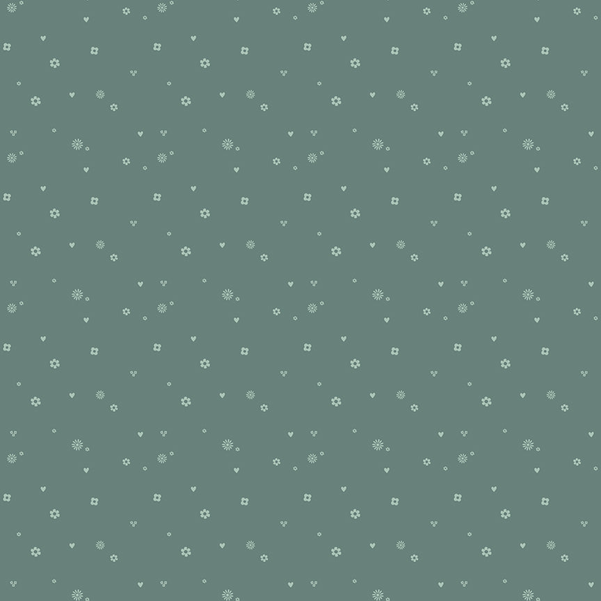 Fabric Riley Blake Teal Confetti Bees and Blossoms by the Quarter Yard C18435-TEAL