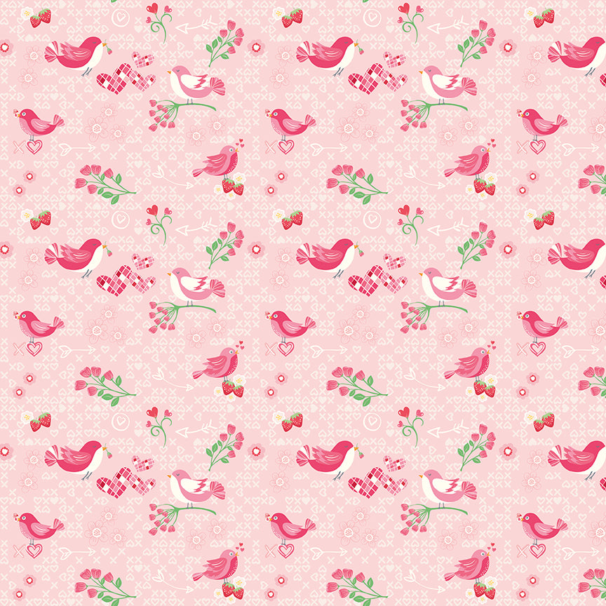 Fabric Riley Blake Frosting Tweetheart Bloom & Heart by the Quarter Yard C18441-FROSTING