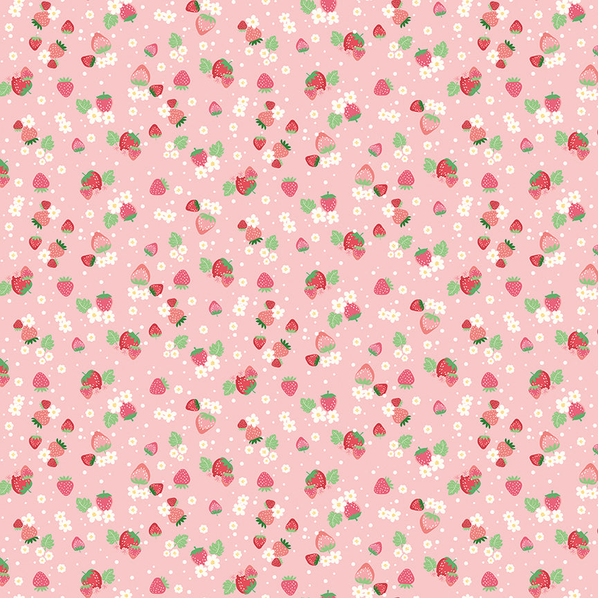 Fabric Riley Blake Frosting Berry Patch Bloom & Heart by the Quarter Yard C18444-FROSTING