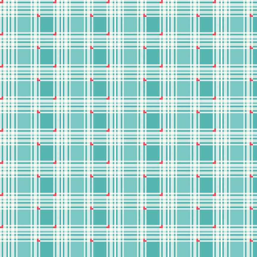 Fabric Riley Blake Cottage Sweet Tartan Bloom & Heart by the Quarter Yard C18446-COTTAGE