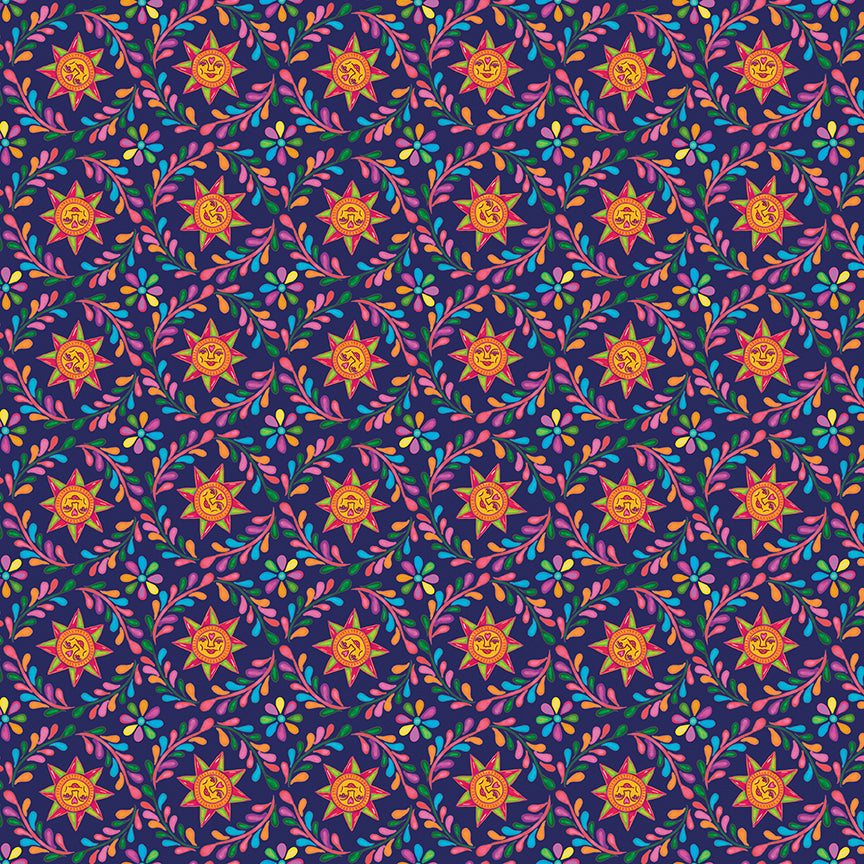 Fabric Riley Blake Eggplant Sun Circles Cacti & Charm by the Quarter Yard C18454-EGGPLANT