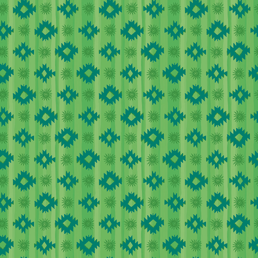 Fabric Riley Blake Green Geometric Cacti & Charm by the Quarter Yard C18455-GREEN