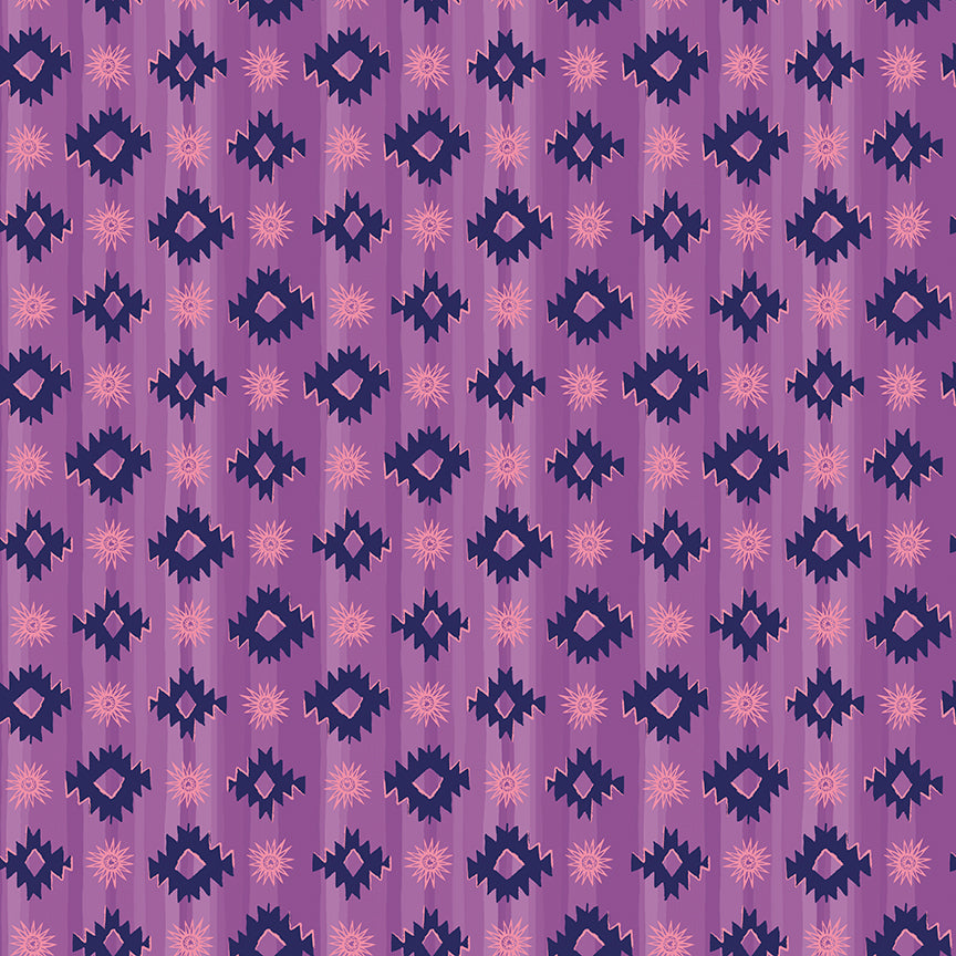 Fabric Riley Blake Purple Geometric Cacti & Charm by the Quarter Yard C18455-PURPLE