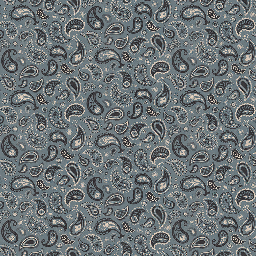 Fabric Riley Blake Iron Paisley Horseshoe Creek by the Quarter Yard C18474-IRON