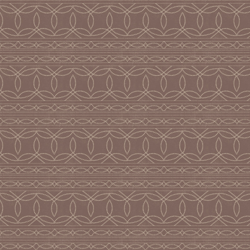 Fabric Riley Blake Light Raisin Stitching Horseshoe Creek by the Quarter Yard C18475-LTRAISIN