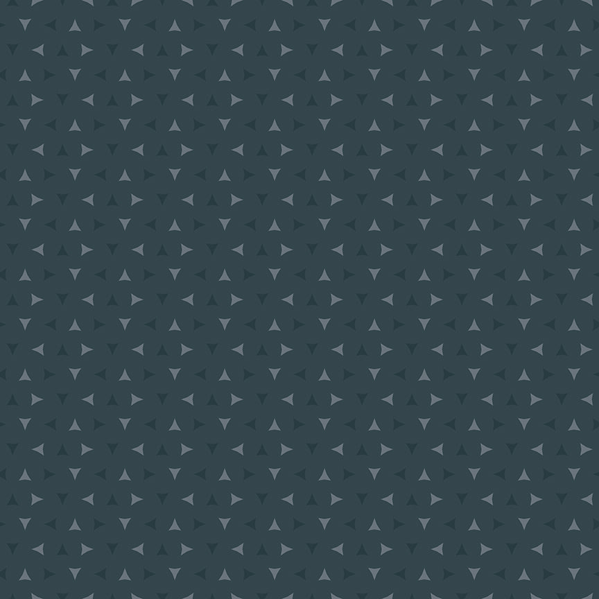 Fabric Riley Blake Charcoal Tiny Triangles Quilt in Color by the Quarter Yard C18512-CHARCOAL