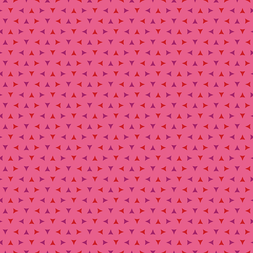 Fabric Riley Blake Pink Tiny Triangles Quilt in Color by the Quarter Yard C18512-PINK