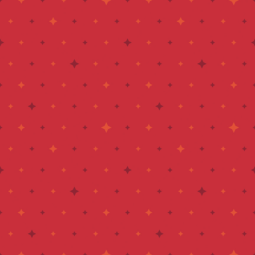 Fabric Riley Blake Red Twinkle Stars Quilt in Color by the Quarter Yard C18514-RED