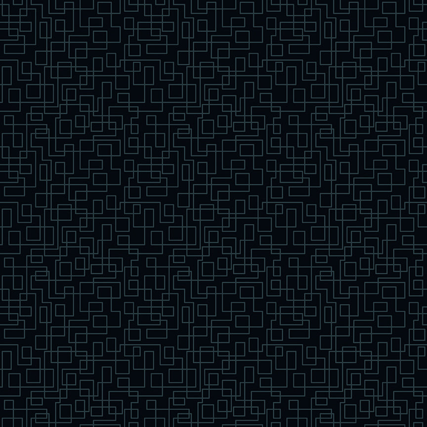 Fabric Riley Blake Black Boxes Quilt in Color by the Quarter Yard C18515-BLACK