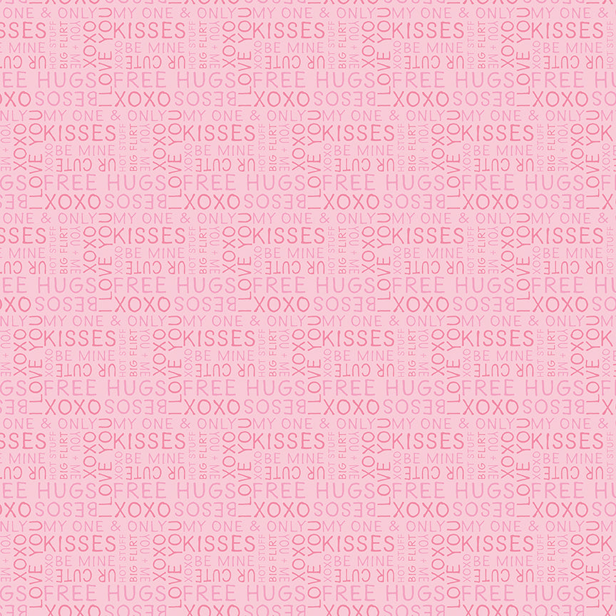 Fabric Riley Blake Pink Text Sweet On You by the Quarter Yard C18551-PINK