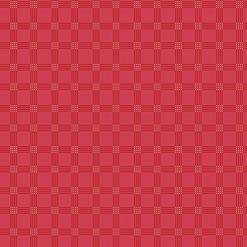 Fabric Riley Blake Red Plaid Sweet On You by the Quarter Yard C18552-RED