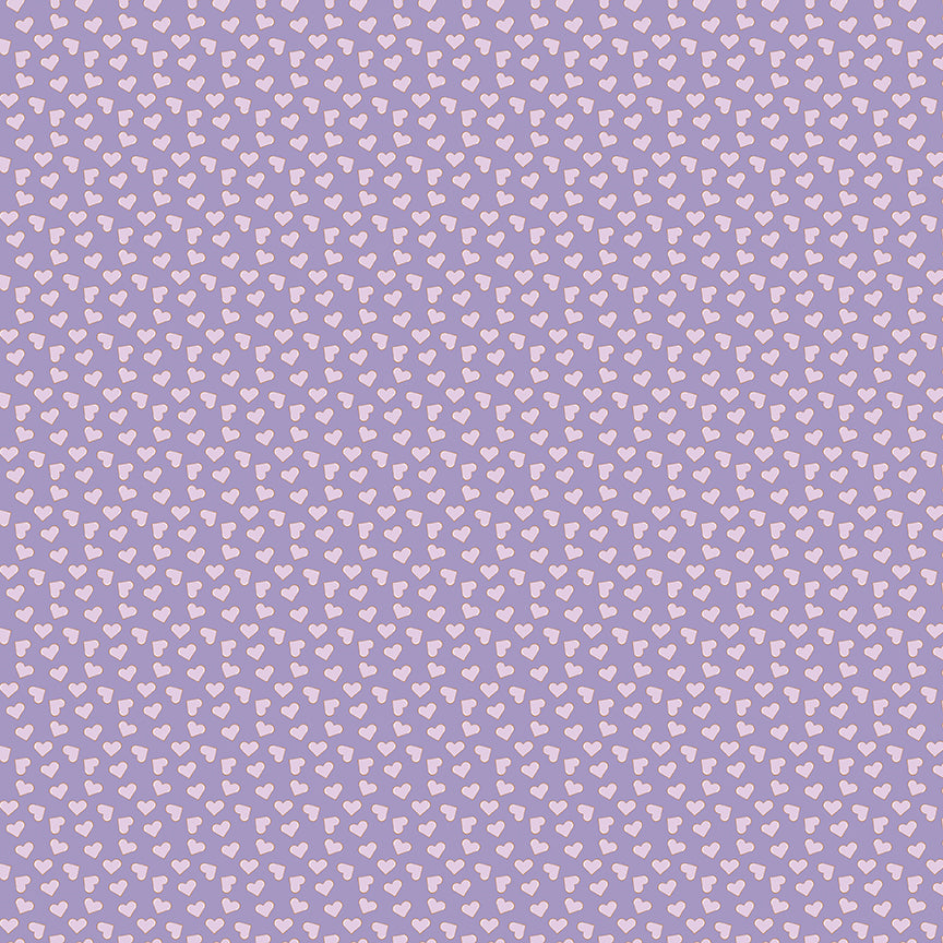 Fabric Riley Blake Lilac Hearts Sweet On You by the Quarter Yard C18555-LILAC
