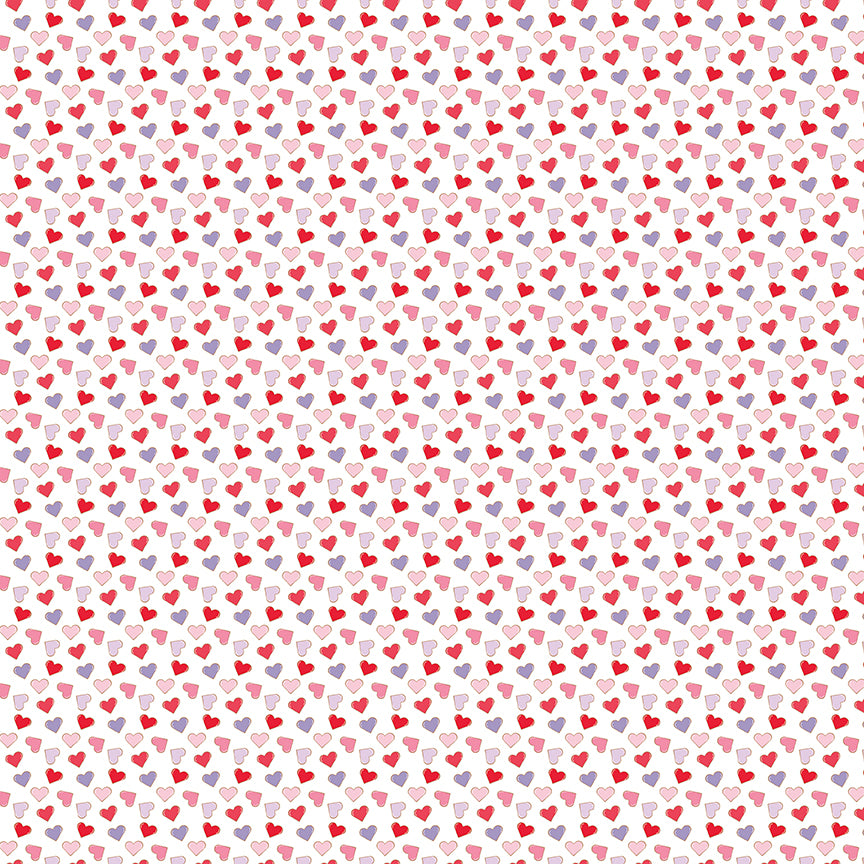 Fabric Riley Blake White Hearts Sweet On You by the Quarter Yard C18555-WHITE