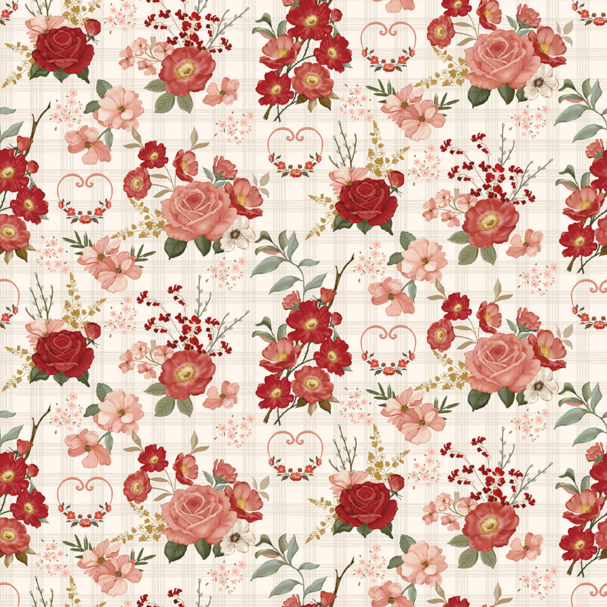 Fabric Riley Blake Cream Main To My Love by the Quarter Yard C18580-CREAM