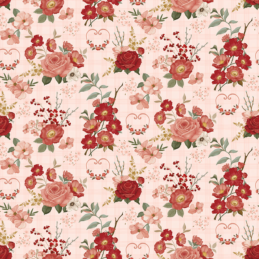 Fabric Riley Blake Pink Main To My Love by the Quarter Yard C18580-PINK