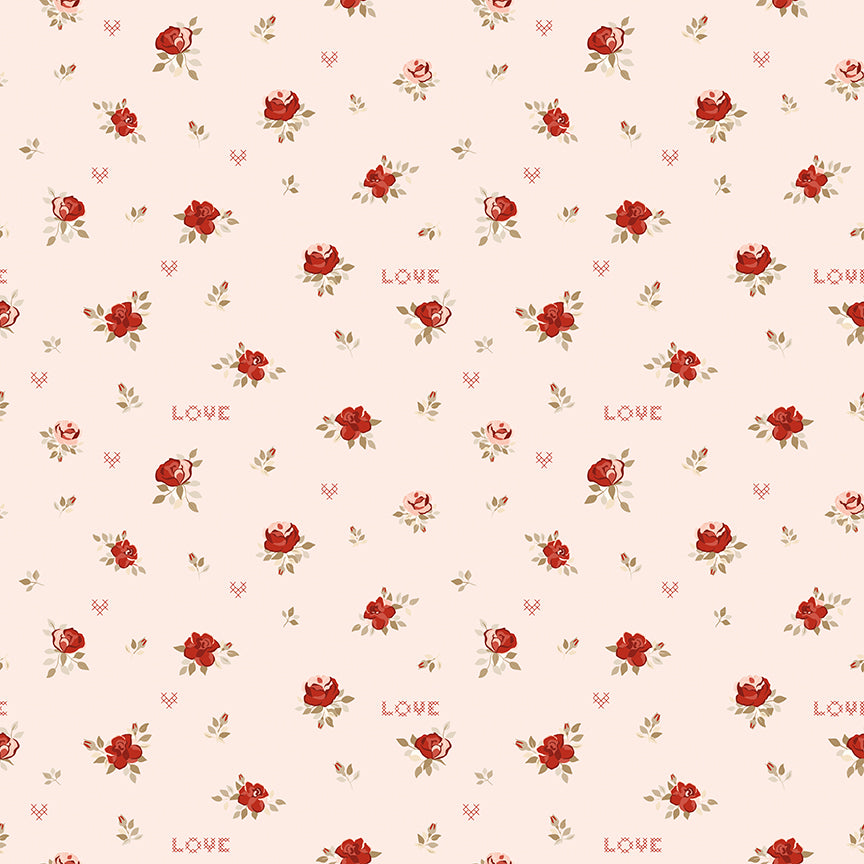 Fabric Riley Blake Pink Roses To My Love by the Quarter Yard C18582-PINK
