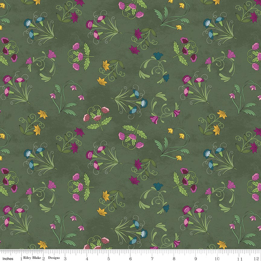 Fabric Riley Blake Ivy Main Amethyst & Ivy by the Quarter Yard C18620-IVY