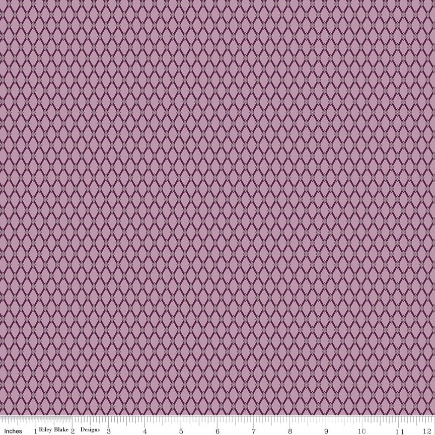 Fabric Riley Blake Lilac Diamonds Amethyst & Ivy by the Quarter Yard C18626-LILAC
