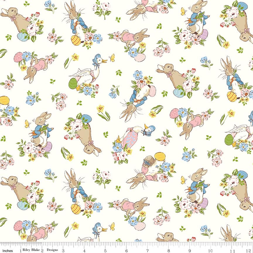 Fabric Riley Blake Cloud Main Peter Rabbit Spring by the Quarter Yard C18750-CLOUD