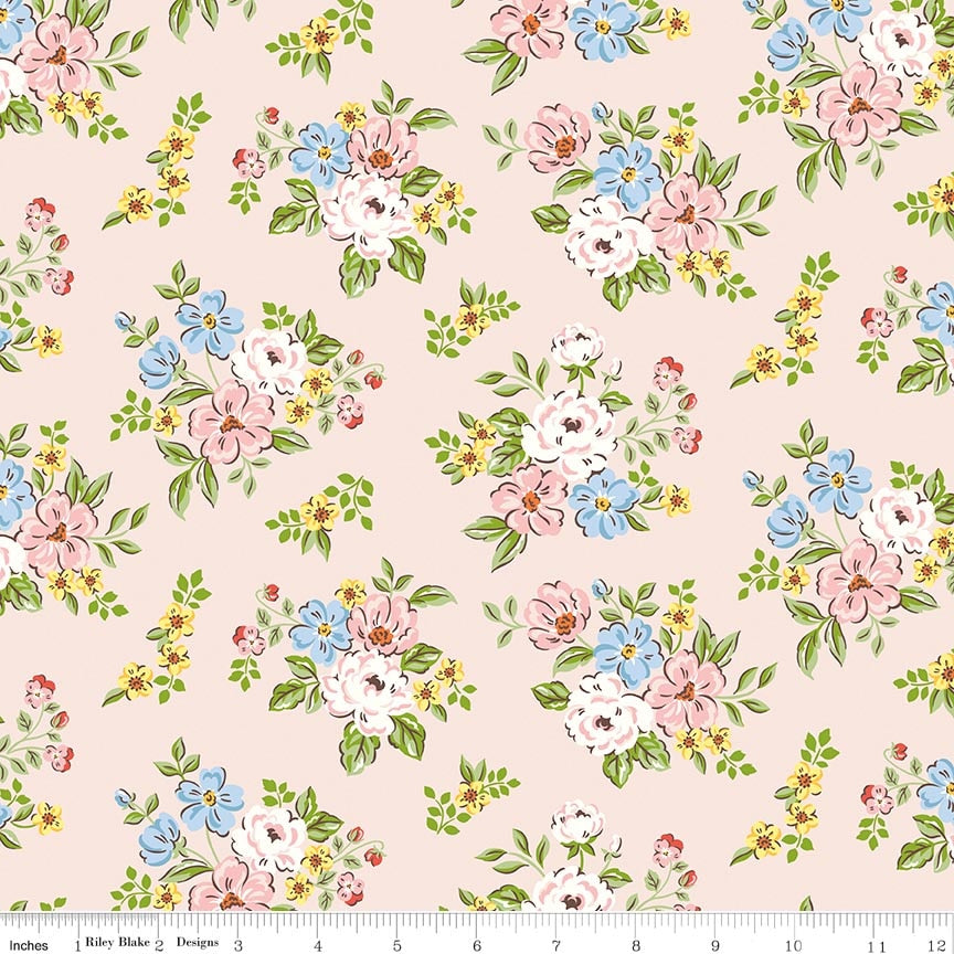 Fabric Riley Blake Ballerina Bouquet Peter Rabbit Spring by the Quarter Yard C18751-BALLERINA