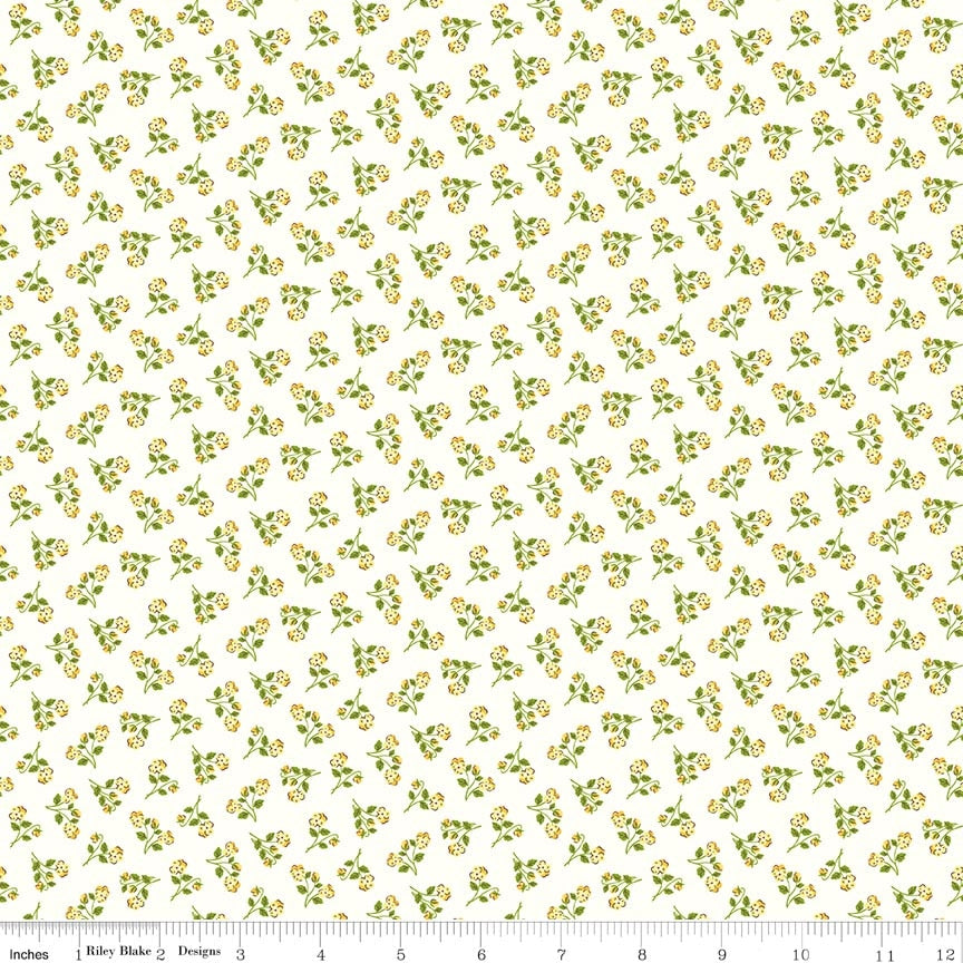 Fabric Riley Blake Cloud Pansies Peter Rabbit Spring by the Quarter Yard C18752-CLOUD