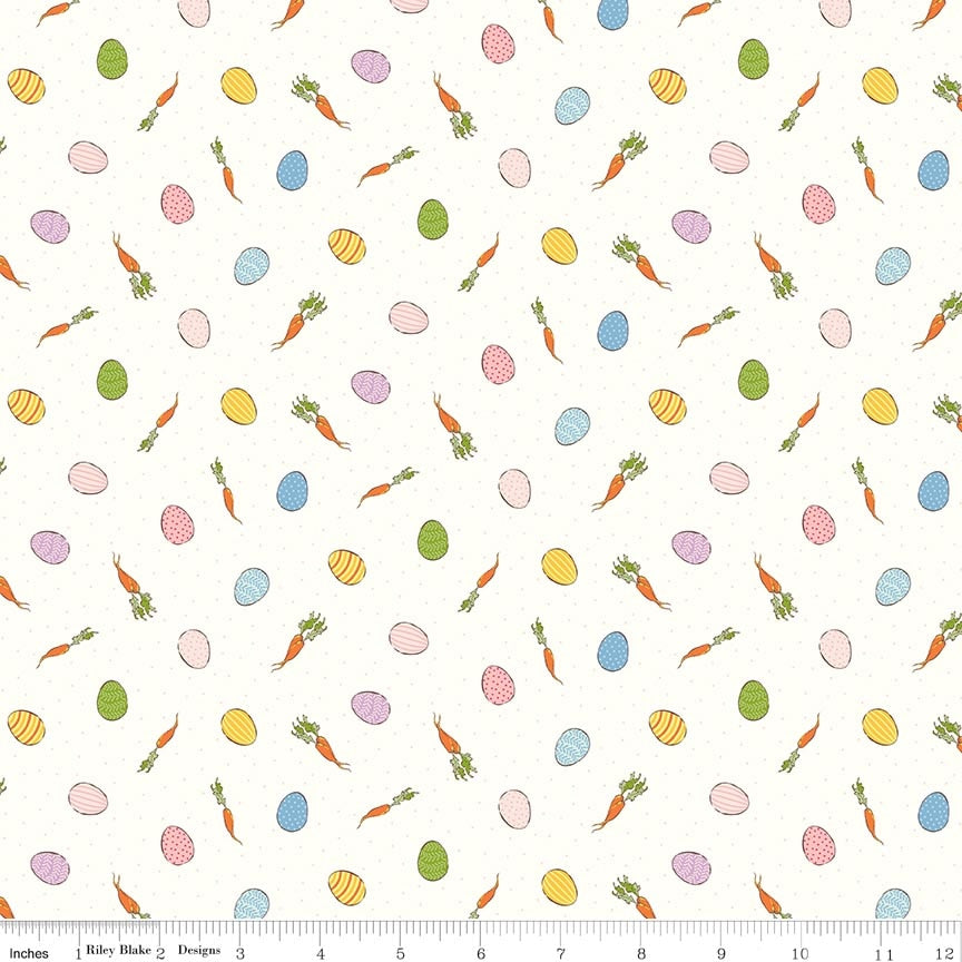 Fabric Riley Blake Cloud Egg Toss Peter Rabbit Spring by the Quarter Yard C18754-CLOUD