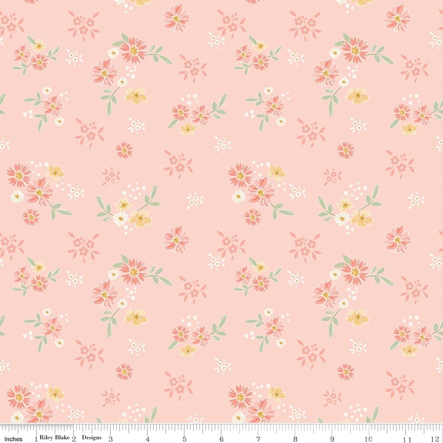 Fabric Riley Blake Pink Floral Promise of Spring by the Quarter Yard C18772-PINK