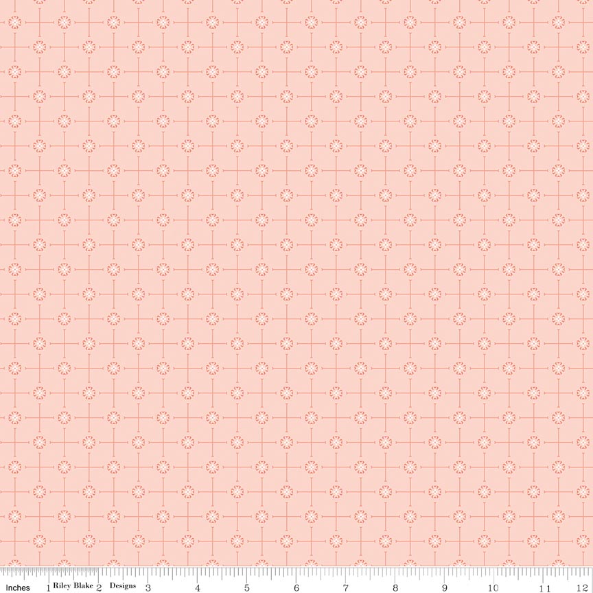 Fabric Riley Blake Pink Graphic Promise of Spring by the Quarter Yard C18773-PINK