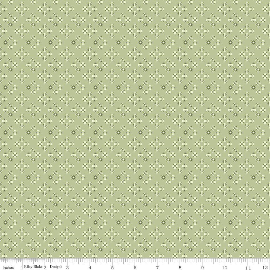 Fabric Riley Blake Green Daisy Promise of Spring by the Quarter Yard C18774-GREEN