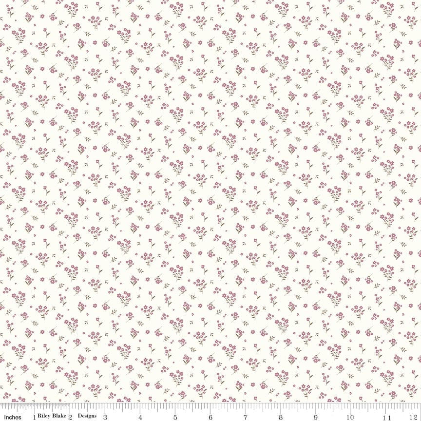 Fabric Riley Blake Cream Ditsy Promise of Spring by the Quarter Yard C18776-CREAM