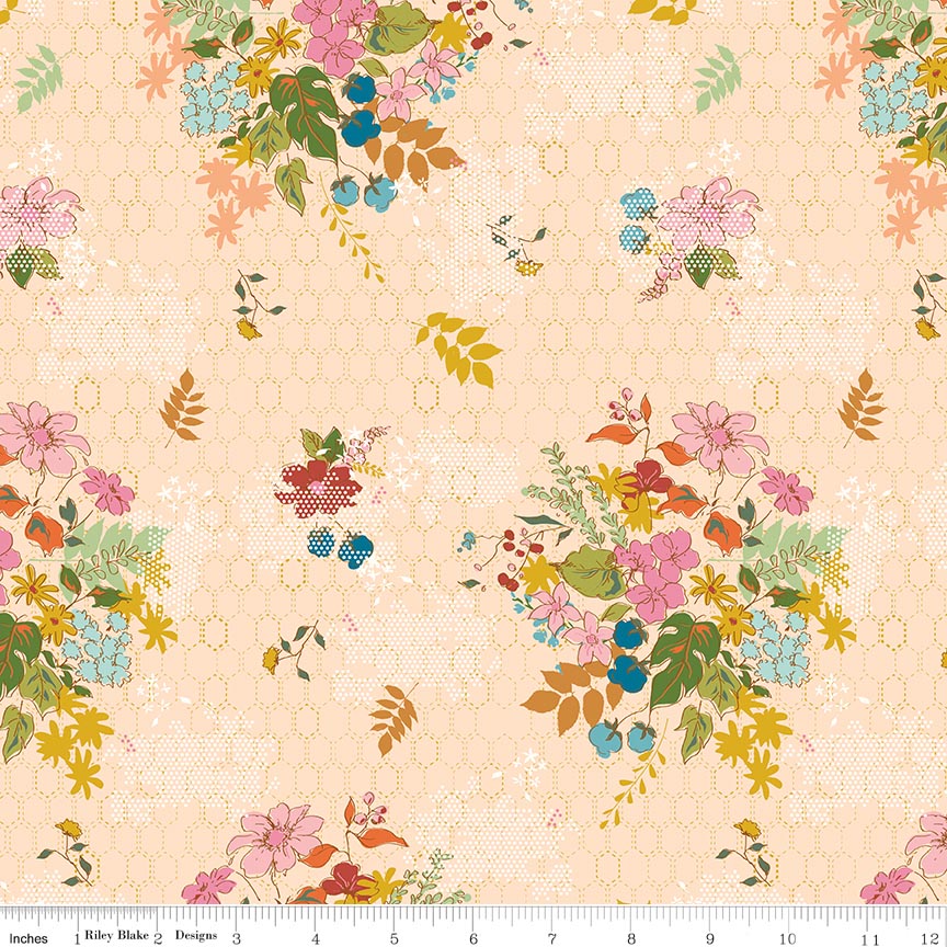 Fabric Riley Blake Shell Main Ashmere by the Quarter Yard C18890-SHELL