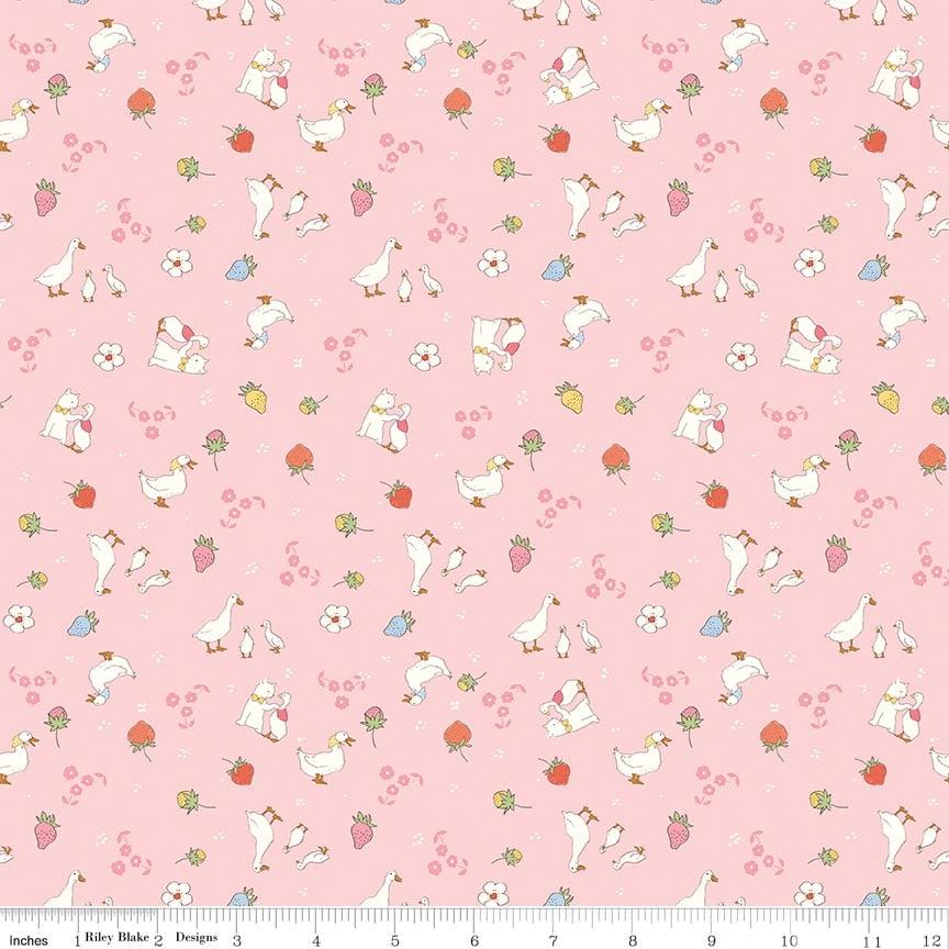 Fabric Riley Blake Pink Friends Ashmere by the Quarter Yard C18893-PINK
