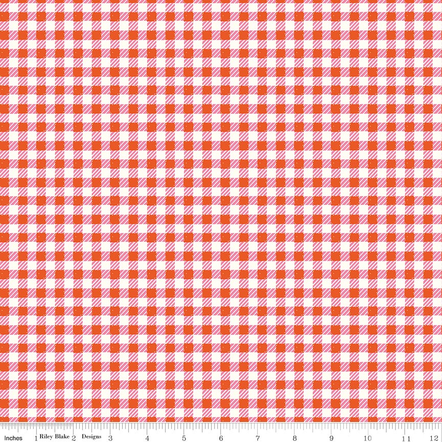 Fabric Riley Blake Red Plaid Ashmere by the Quarter Yard C18895-RED