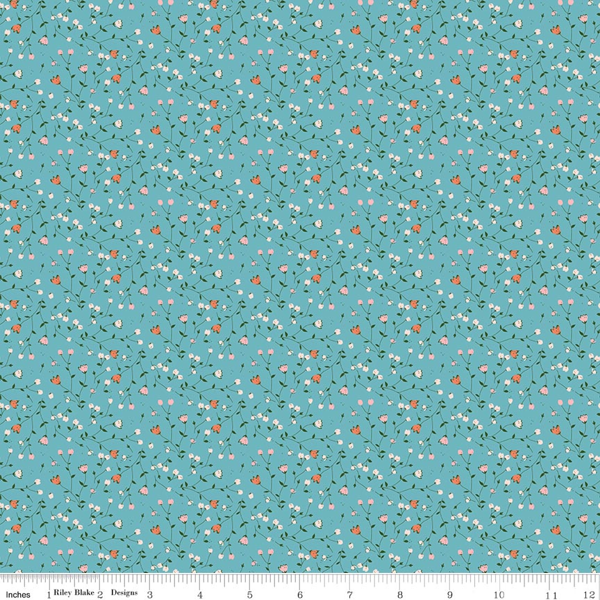 Fabric Riley Blake Cottage Flowers Ashmere by the Quarter Yard C18897-COTTAGE